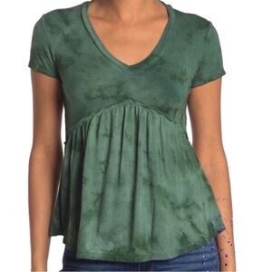 BAEA Green Tie Dye Babydoll Top!